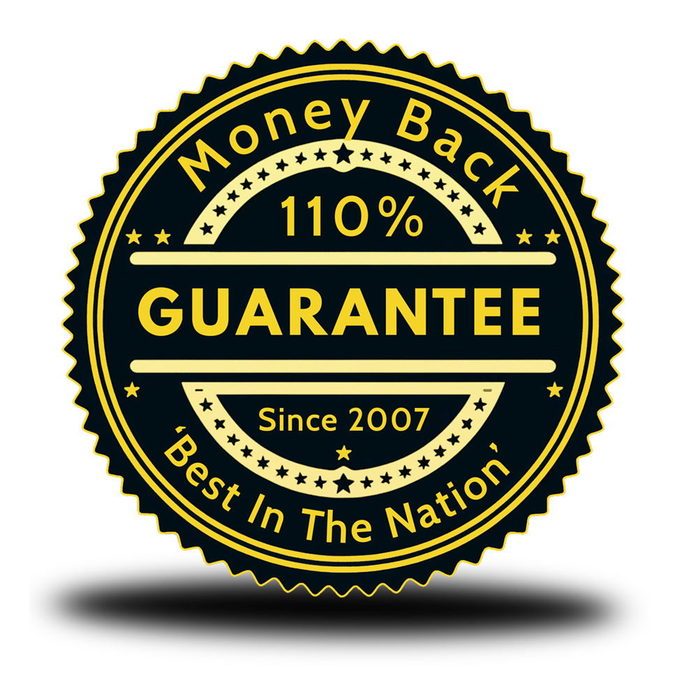 110% Money-Back Guarantee Seal